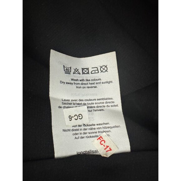 Long Tall Sally Black Blue Mixed Print Jeweled Neckline Sheath Dress Size 18 2X - Picture 6 of 7